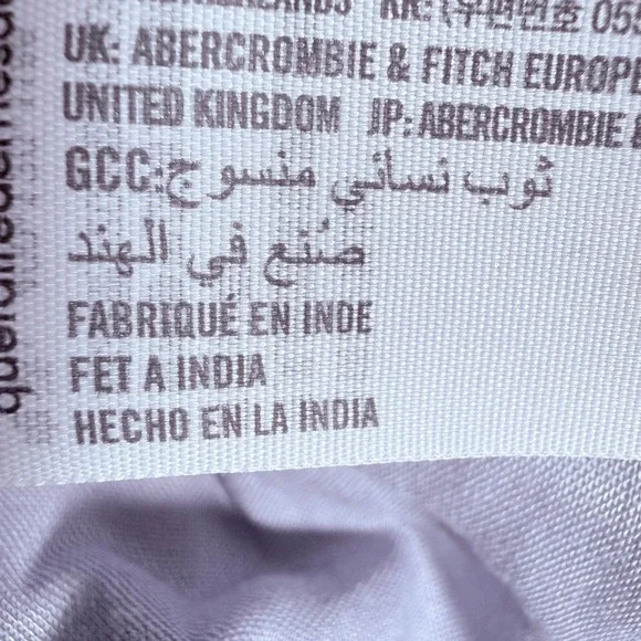 Abercrombie Chiffon Puff Sleeve Sheer Mini Dress sz L Periwinkle fairy babydoll - Picture 10 of 11